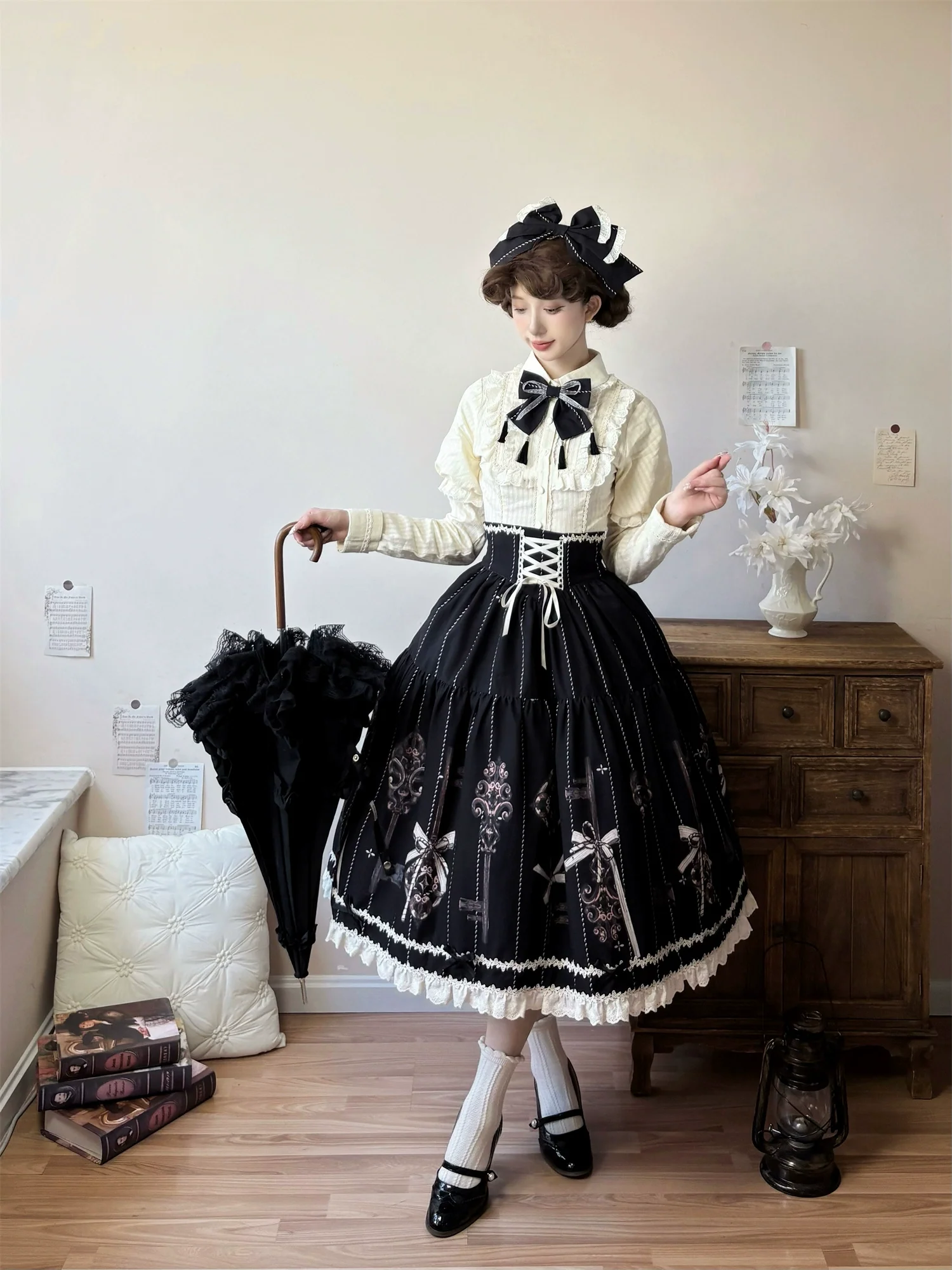 Uncle's Workshop - Secret Key - Classic Lolita Dress Suit, Key Print