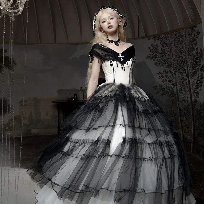 Daydream Whisper - Aphrodite - Gothic Lolita JSK Bridal Wedding Lolita Dress