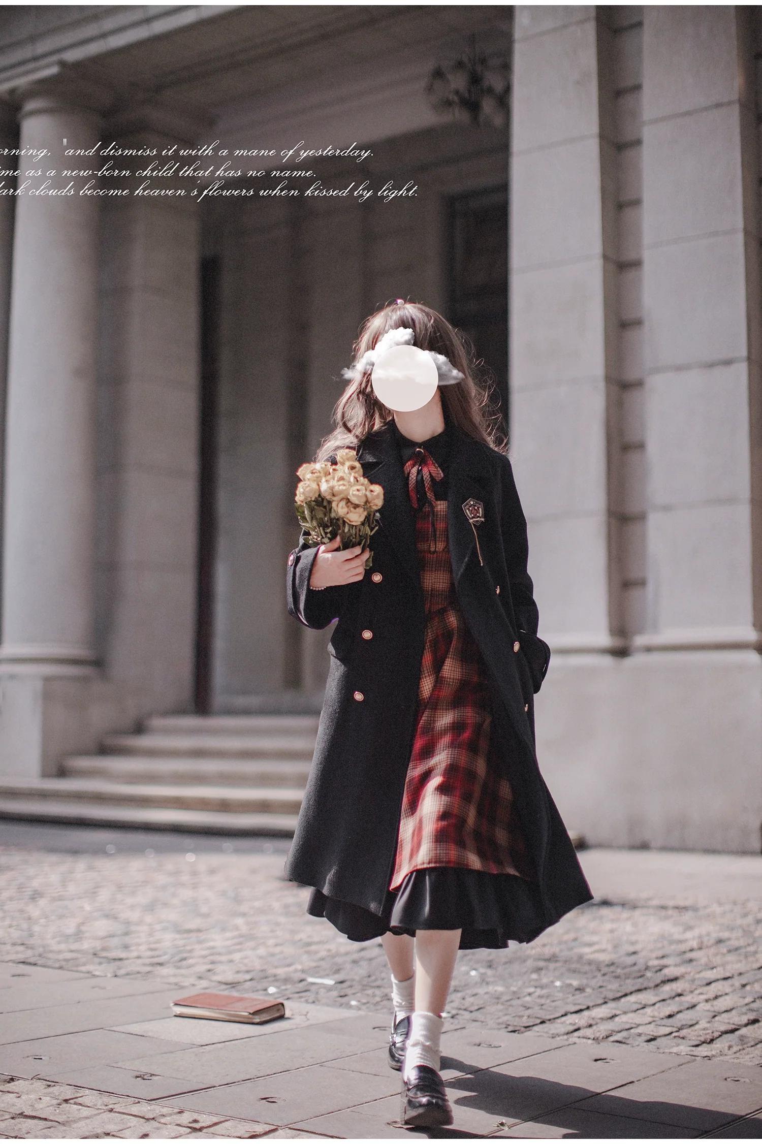 HuTaoMuJK - Madeleine - Classic Lolita JSK Suit Black Lolita Blouse and Coat