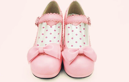 Sosic - Sweet Lolita Heel Shoes Butterfly Bow Shoes