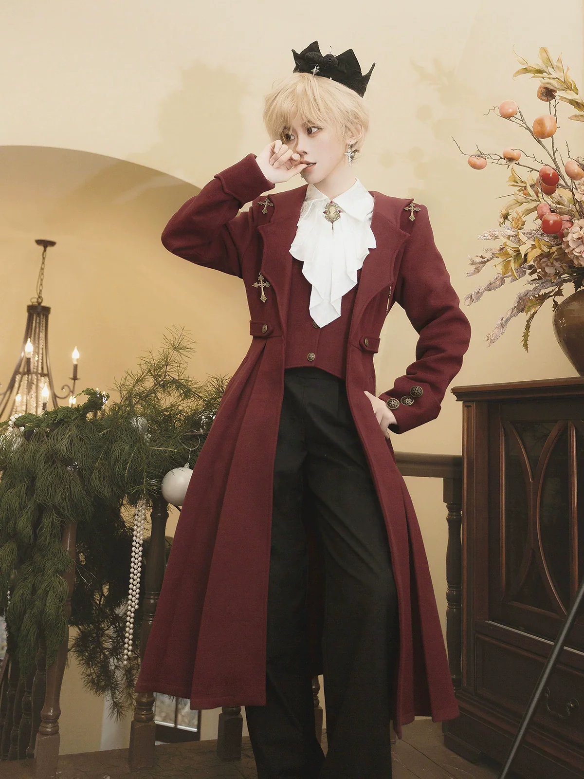 Cornfield Lolita - The Legend of Dracula - Gothic Ouji Lolita Winter Coat Set