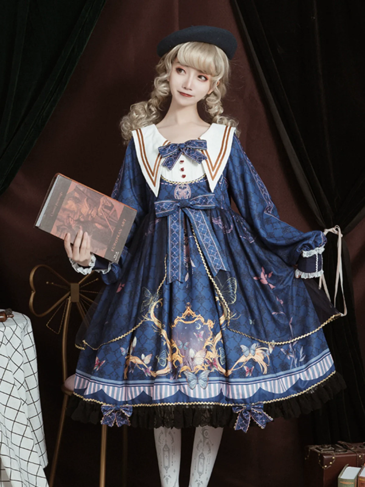 OCELOT - Classic Lolita OP Sailor Collar Elegant Lolita Dress