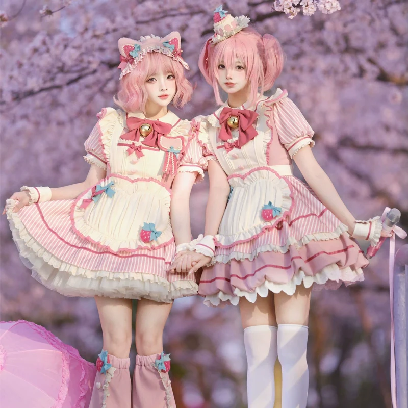 Sakurahime - Berry Bubble - Cute Lolita OP Dress Two Kawaii Styles