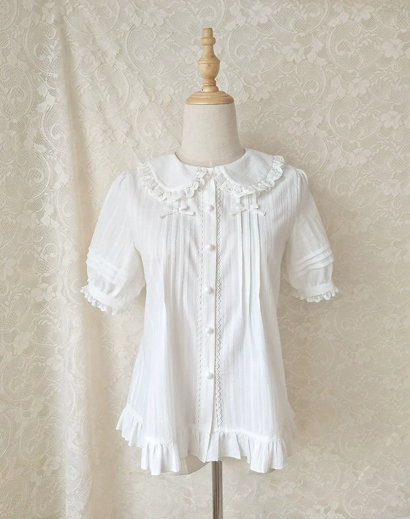 Youlan Lane - Cotton Sweet Lolita Blouse, Single / Fleece Lined Version