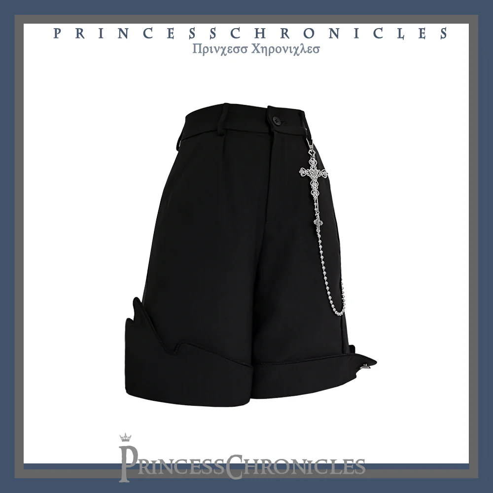 Princess Chronicles - Red Shadow - Retro Black Ouji Fashion Shorts