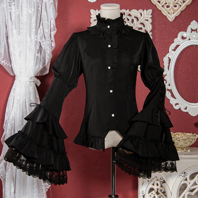 Ocelot - Gothic Lolita Halloween Blouse, Bat Inspired