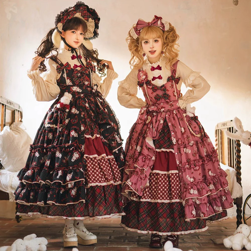 Miss Point - Forest Berry Bunny - Sweet Lolita JSK Elegant Bunny Print Dress