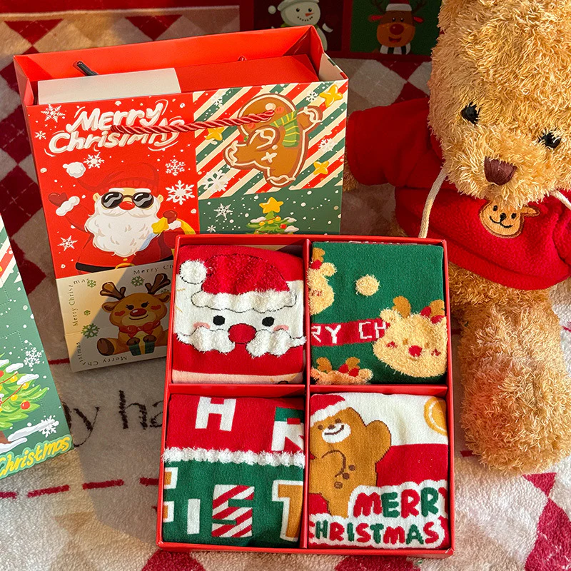 Christmas Cotton Socks Gift Box