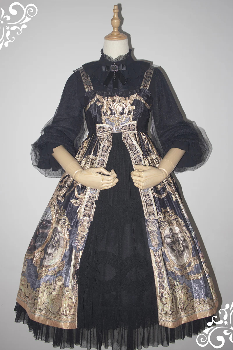 Kencrlo - Dim Moonlight - Classic Lolita Chiffon Yarn Inner Blouse