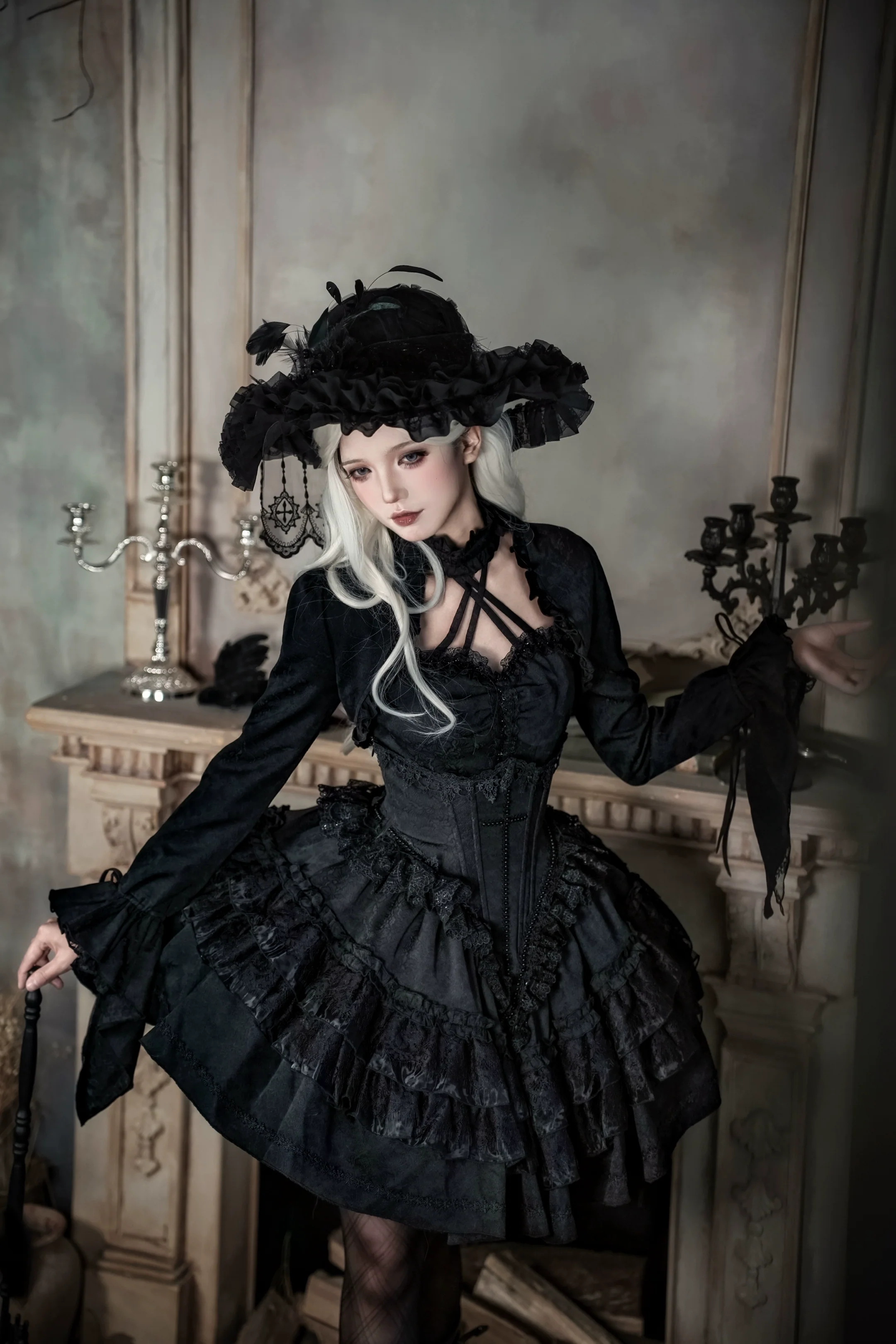 The Original Witch - Thorny Moon - Gothic Lolita SK & Halter Neck Top