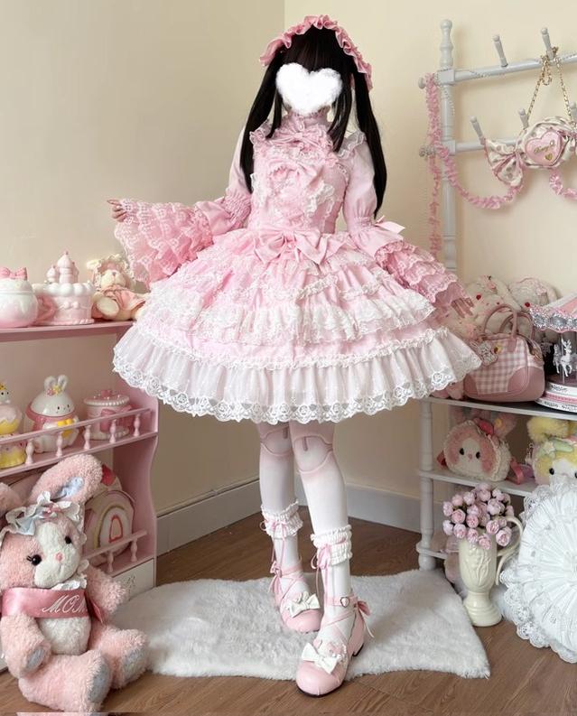 Hanguliang - Love and Heart Palpitations - Wedding Lolita JSK, Bridal Lolita Dress