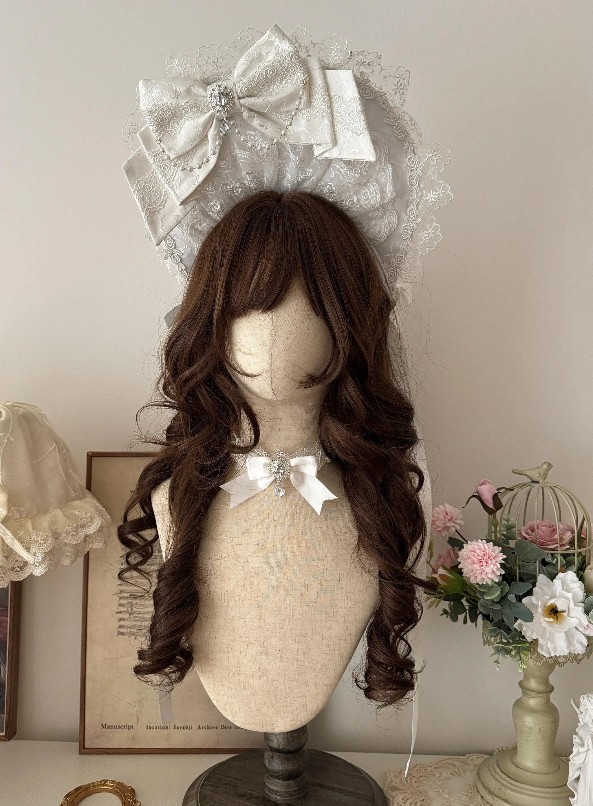 Sugar Girl - Snow Feather - Sweet Lolita Lace Accessories