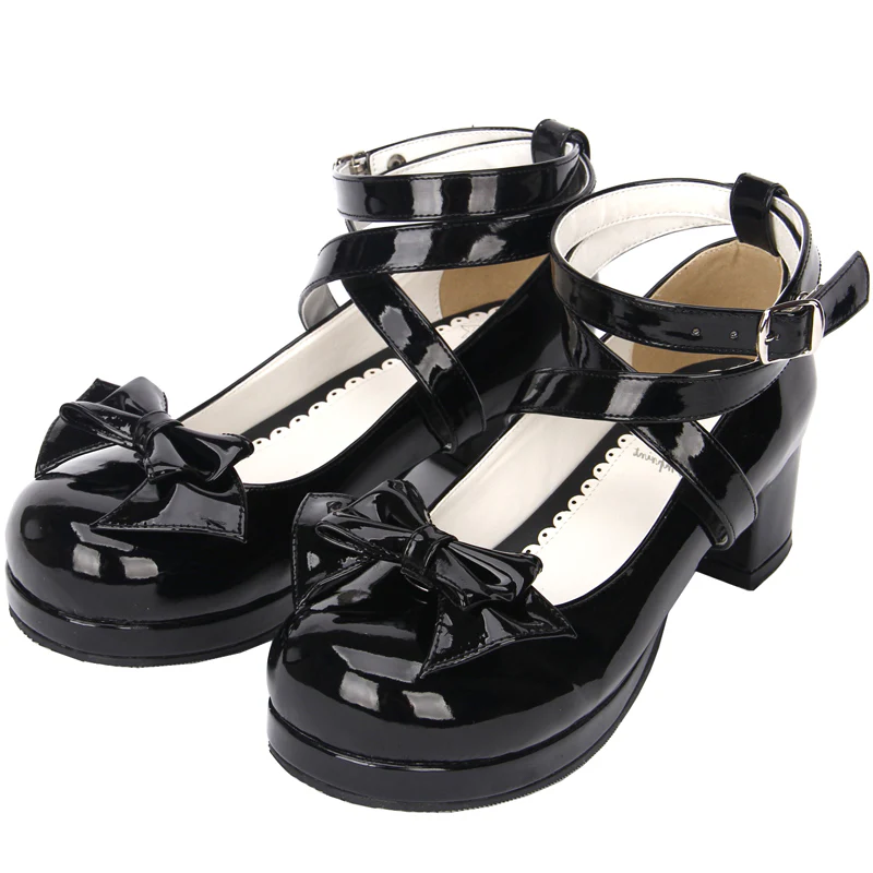 Angelic imprint - Sweet Lolita Shoes Round Toe Middle Heel