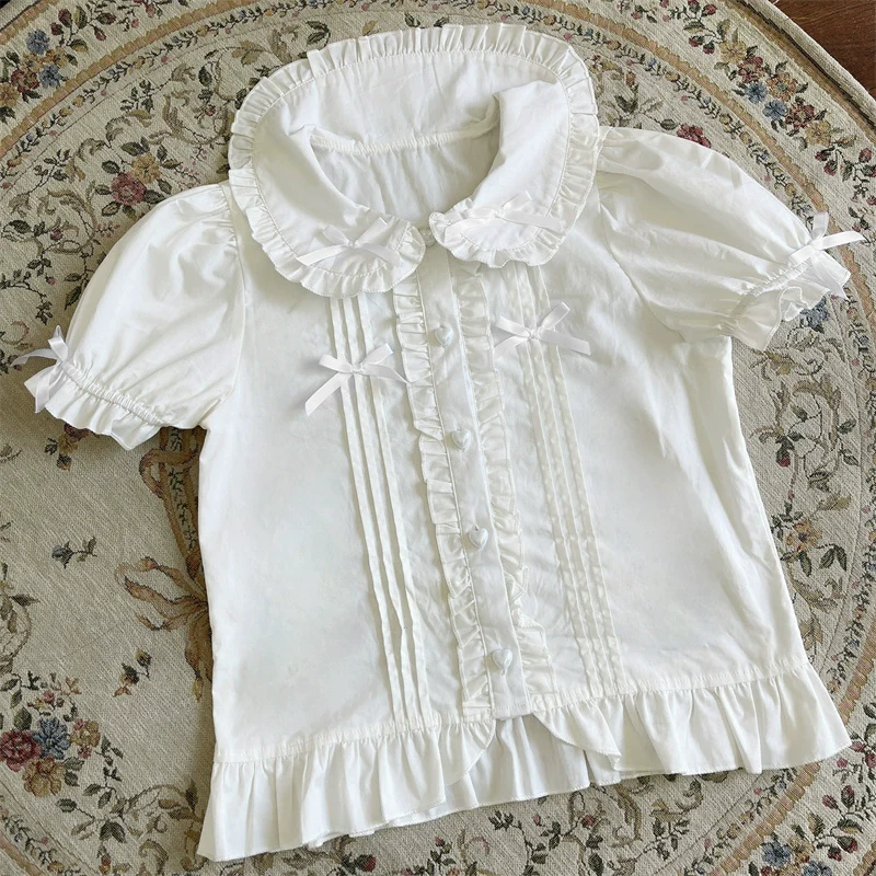 Sugar Girl - Sweet Lolita Blouse Bubble Sleeve Shirt