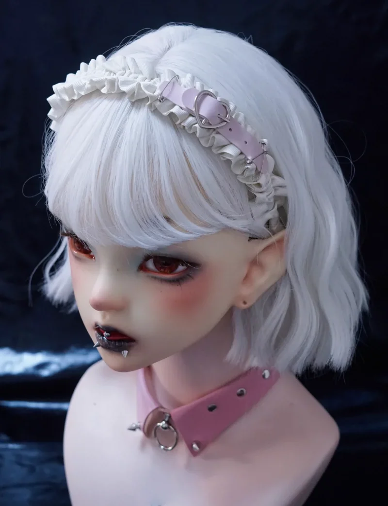 Strange Sugar - Sweet Lolita KC White Pink Ruffled Hairband Accessories