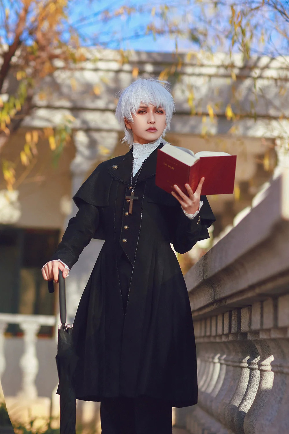 Immortal Thorn - Sea of Hope - Ouji Lolita Long Coat, Detachable Cape