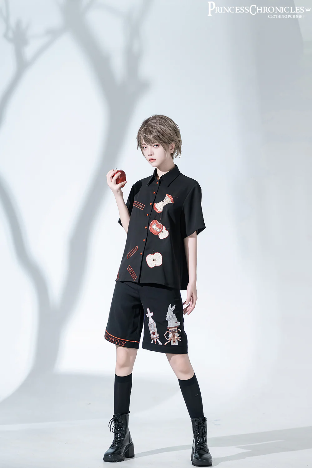 Princess Chronicles - badapple - Ouji Lolita Black Shirt and Shorts