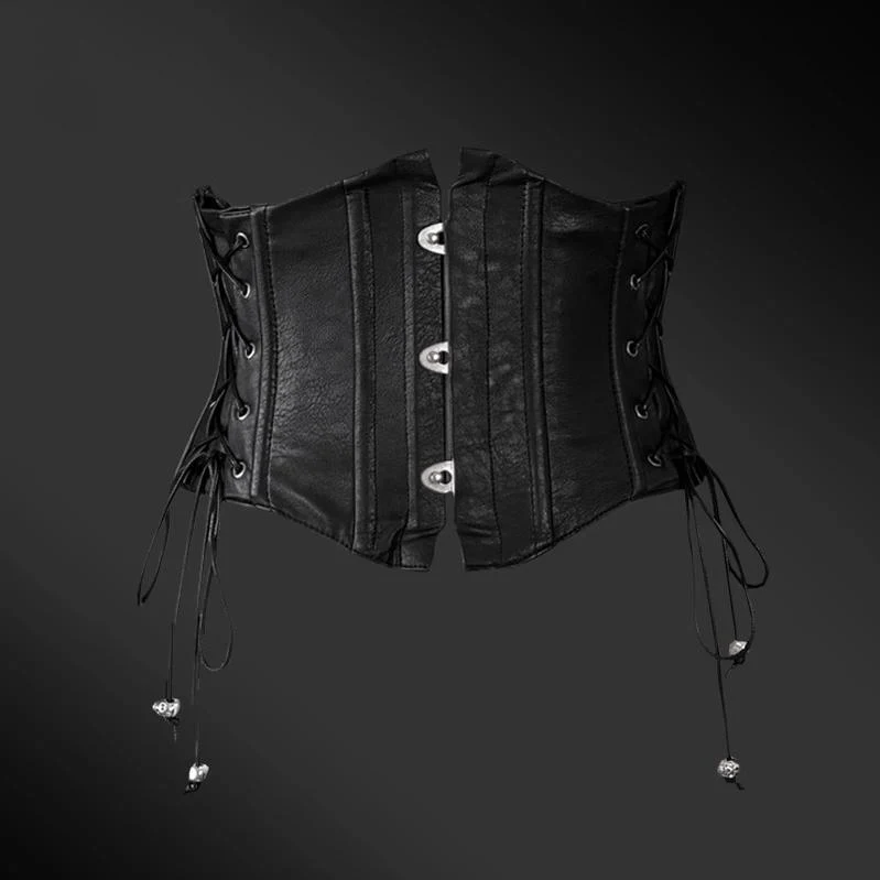 Caged Bird Hotel - Bone Theater - Gothic Lolita Waist Corset Black Slimming Corset