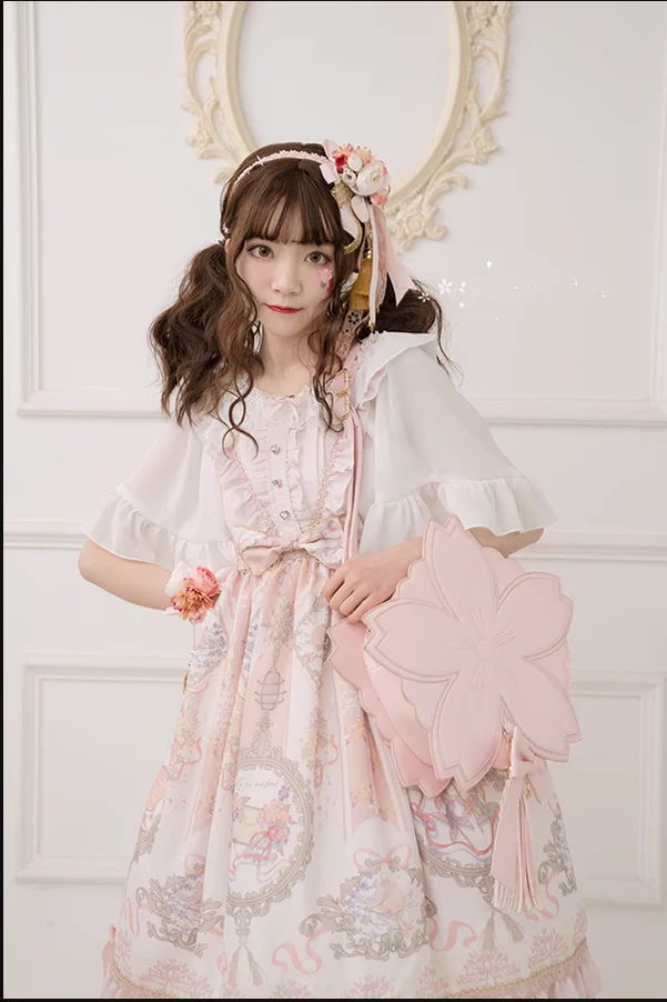Eternity - Han Lolita Sakura Bag Double-layered Handbag Crossbody Bag Multicolors