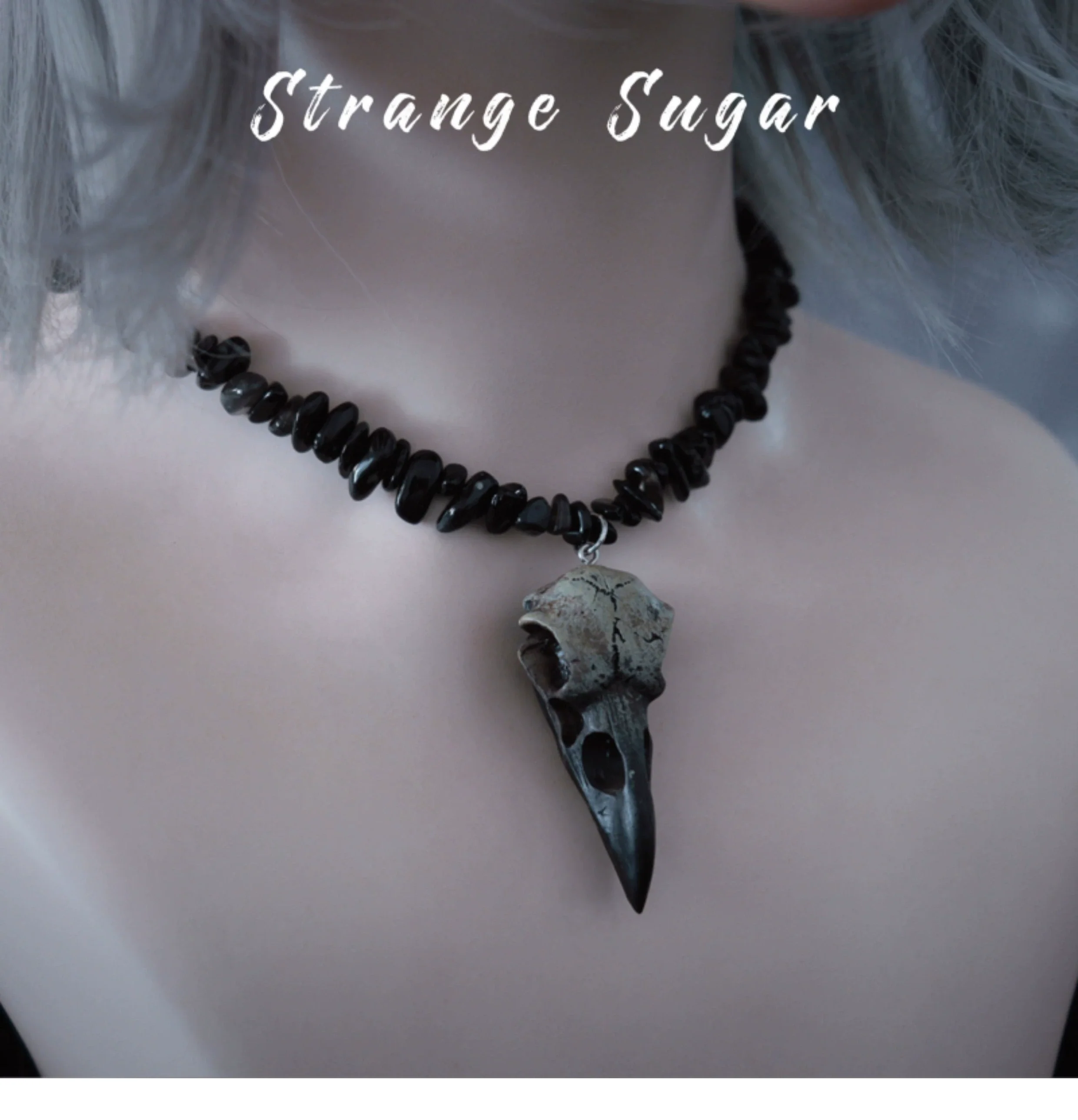 Strange Sugar - Handmade Gothic Lolita Choker, Multiple Pendant