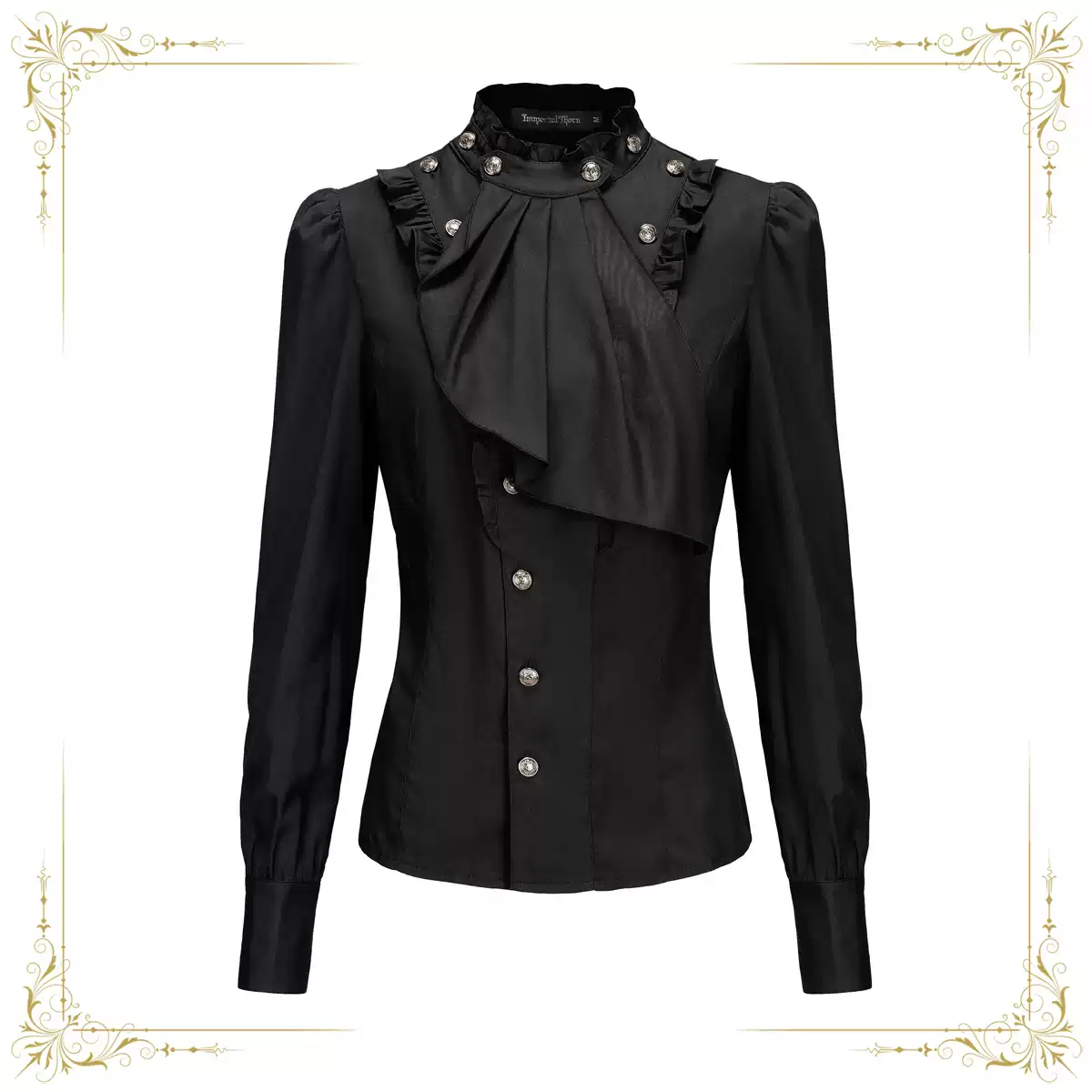 Immortal Thorn - Retro Ouji Lolita Blouse, Detachable Jabot