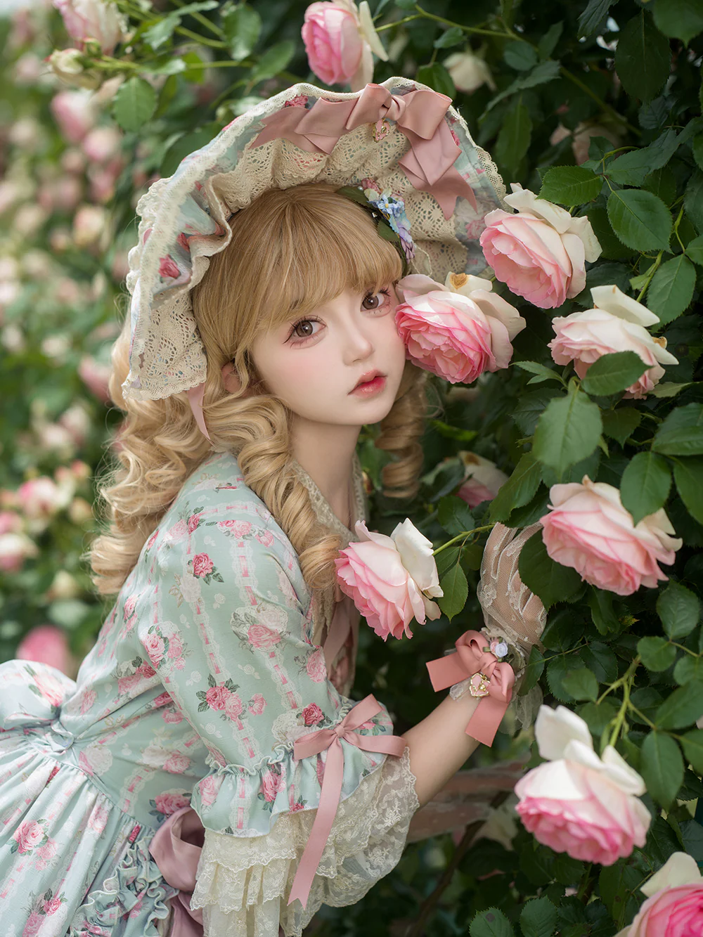 Miss Point - Lilyka Garden - Classic Lolita Headdress and Necklace Brooch Bow Trailing