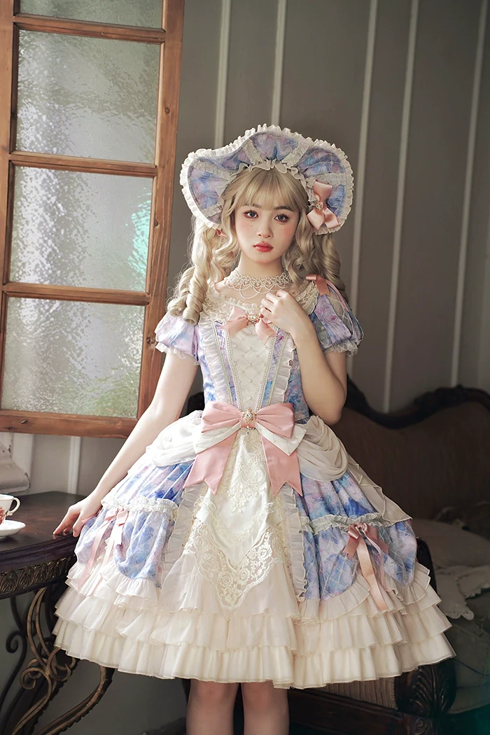 Alice Girl - Angel Heart - Sweet Lolita OP Dress, Tiered Ruffles