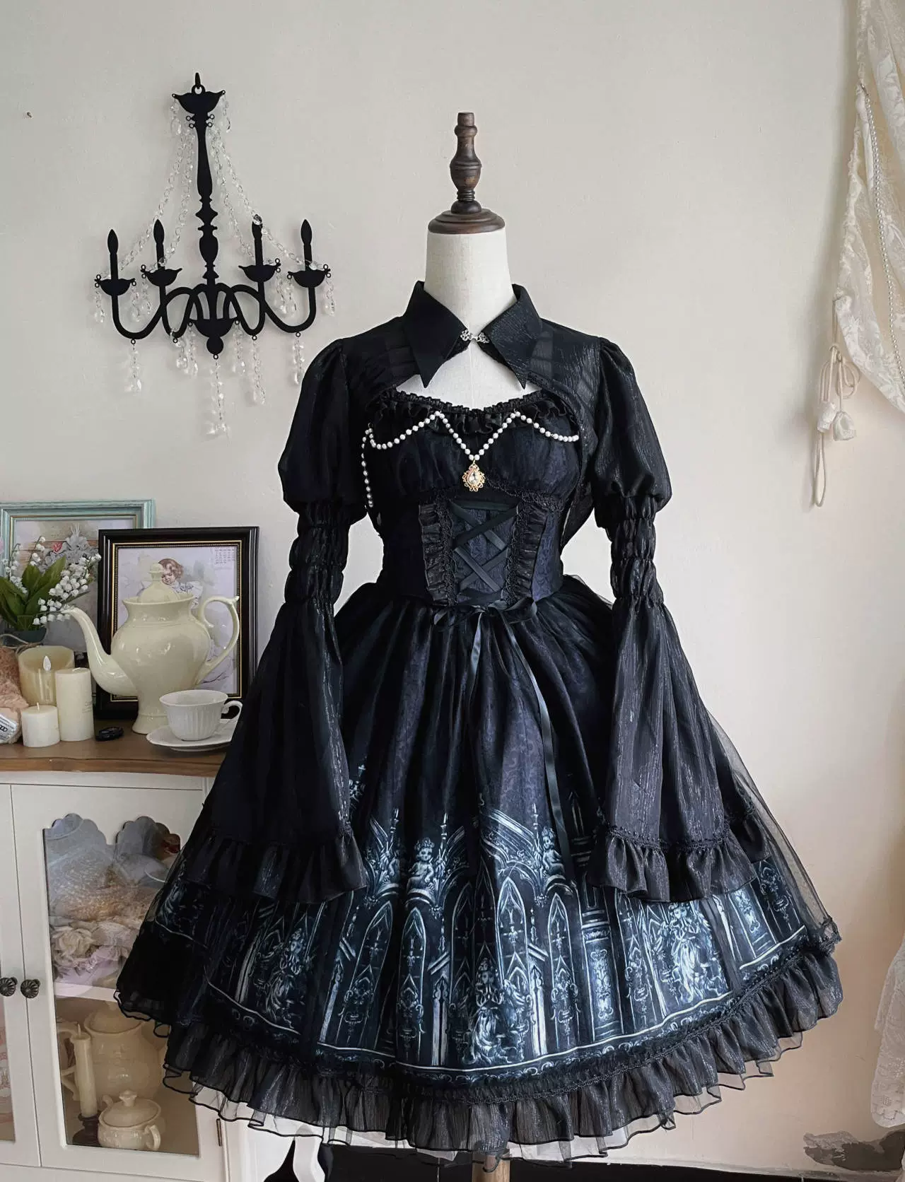 Sugar Girl - Silent Night Church - Gothic Lolita JSK Dress & Bolero