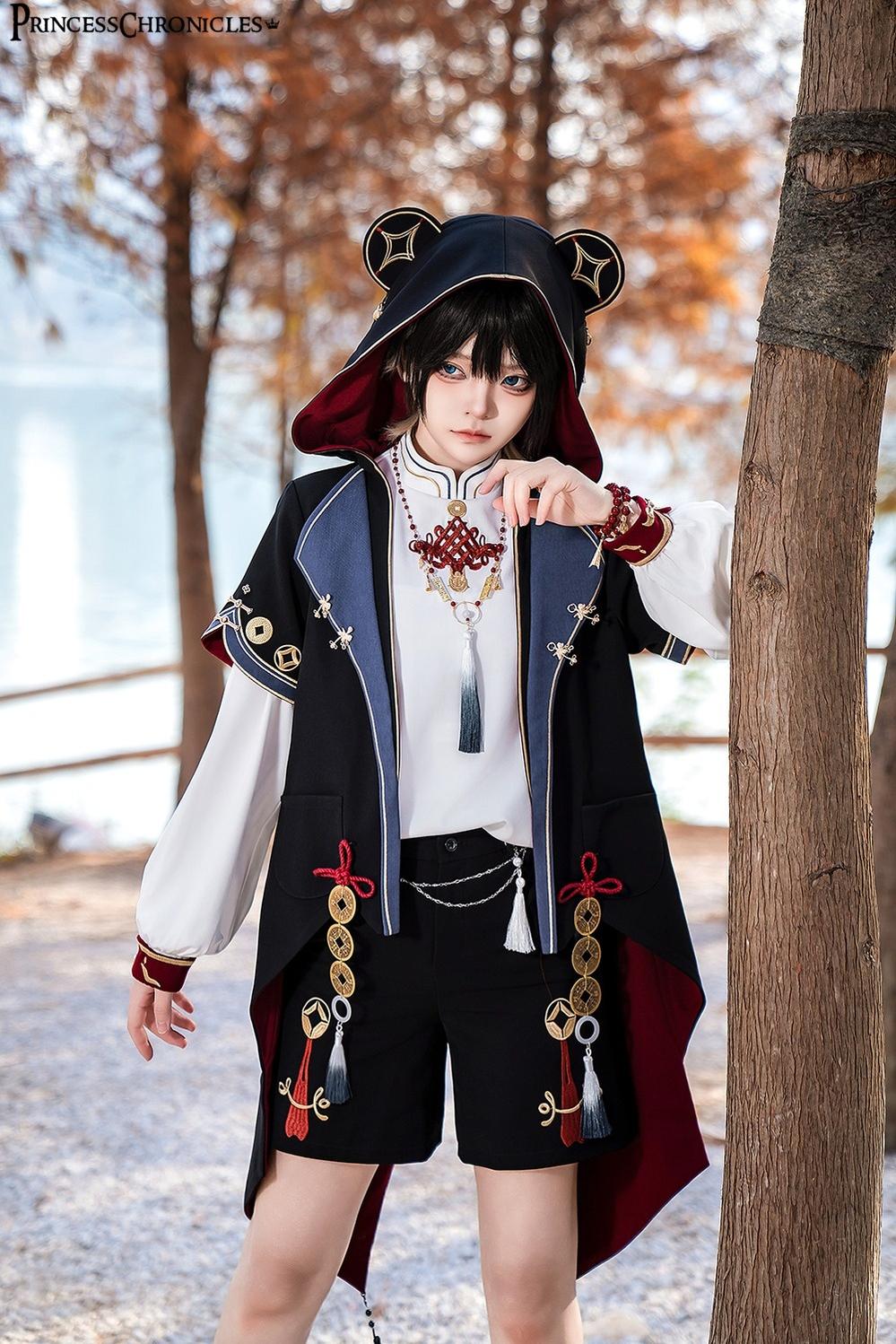 Princess Chronicles - Fortune and Treasure - Chinese Style Shorts Set with Cash Coins Details