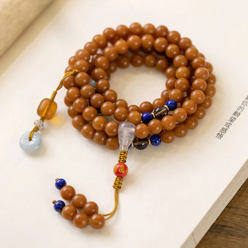Renbeads 108 Beads Bodhi Seed Blessing Meditation Bracelet Mala