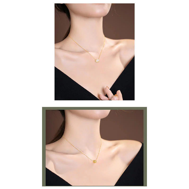 925 Sterling Silver Natural Cyan Hetian Jade Luck Laughing Buddha Butterfly Necklace Pendant