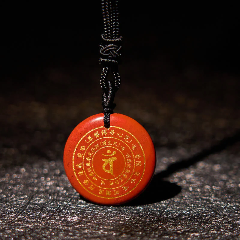 Sanskrit Mantra Various Crystal Black Obsidian Green Aventurine Strength Necklace Pendant