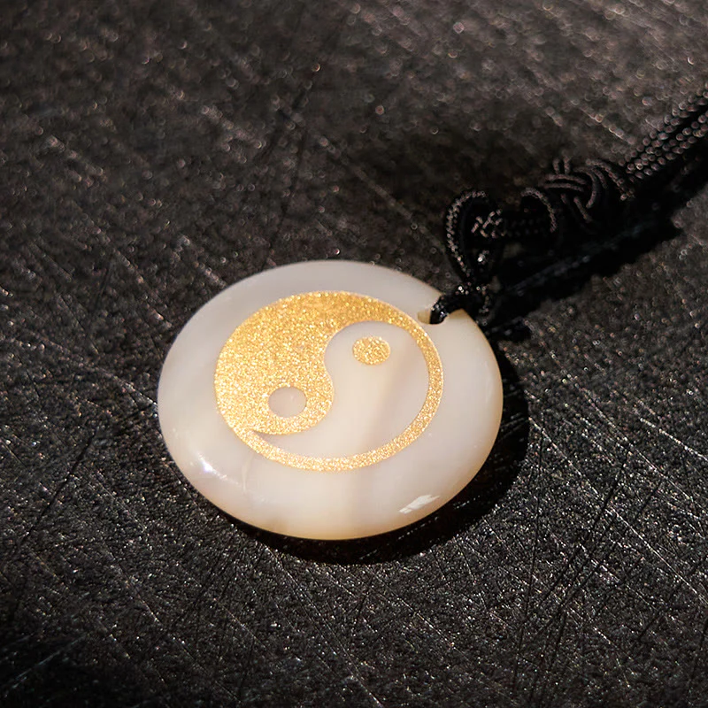 Various Crystal Amethyst Tiger Eye Green Aventurine Yin Yang Spiritual Necklace Pendant