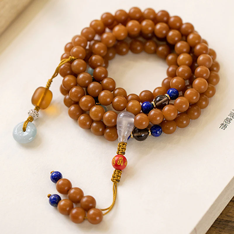 Renbeads 108 Beads Bodhi Seed Blessing Meditation Bracelet Mala