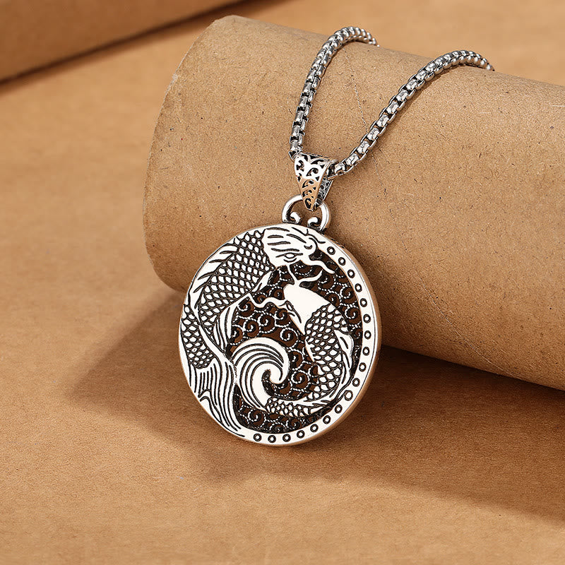 Renbeads Tibetan Copper Koi Fish Healing Necklace