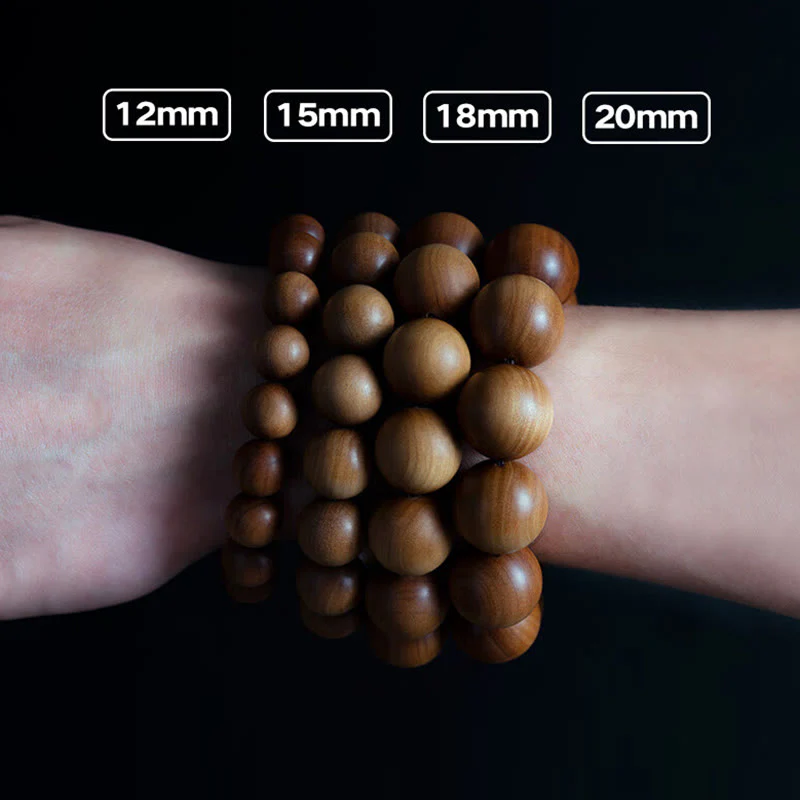 Sandalwood Wood Bead Healing Mala Bracelet