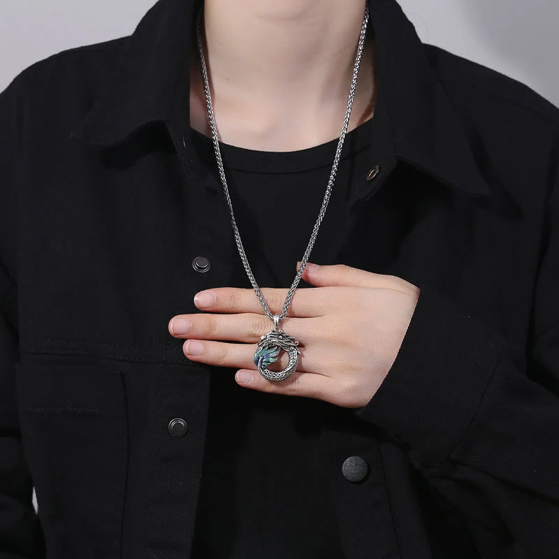 Renbeads Tibetan Copper Dragon Strength Necklace