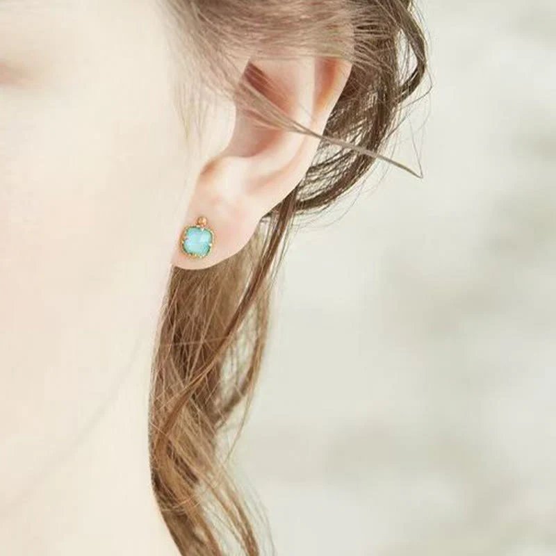 925 Sterling Silver Plated Gold Turquoise Protection Ring, Earrings, and Necklace Pendant Set