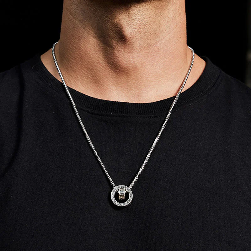 Tibetan Om Mani Padme Hum Carved Necklace Pendant