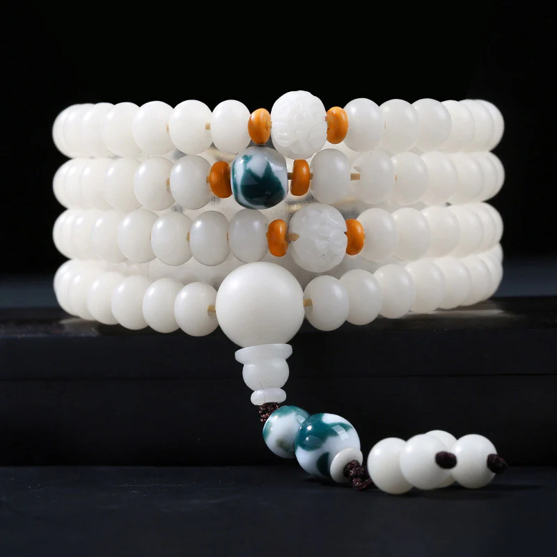 Bodhi Seed Bead Lotus Blessing Charm Bracelet