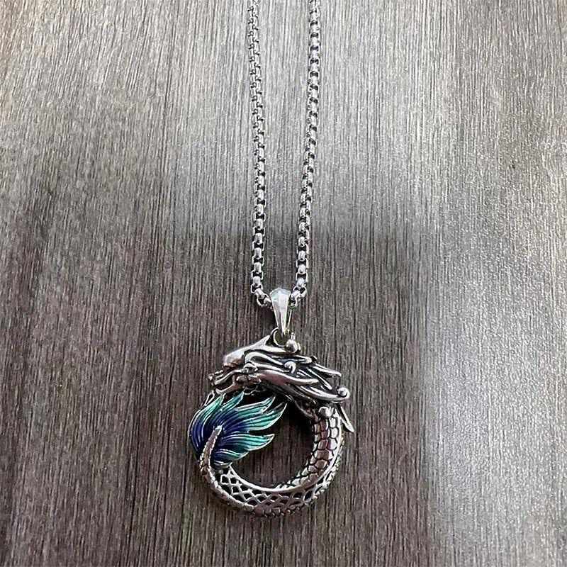 Renbeads Tibetan Copper Dragon Strength Necklace