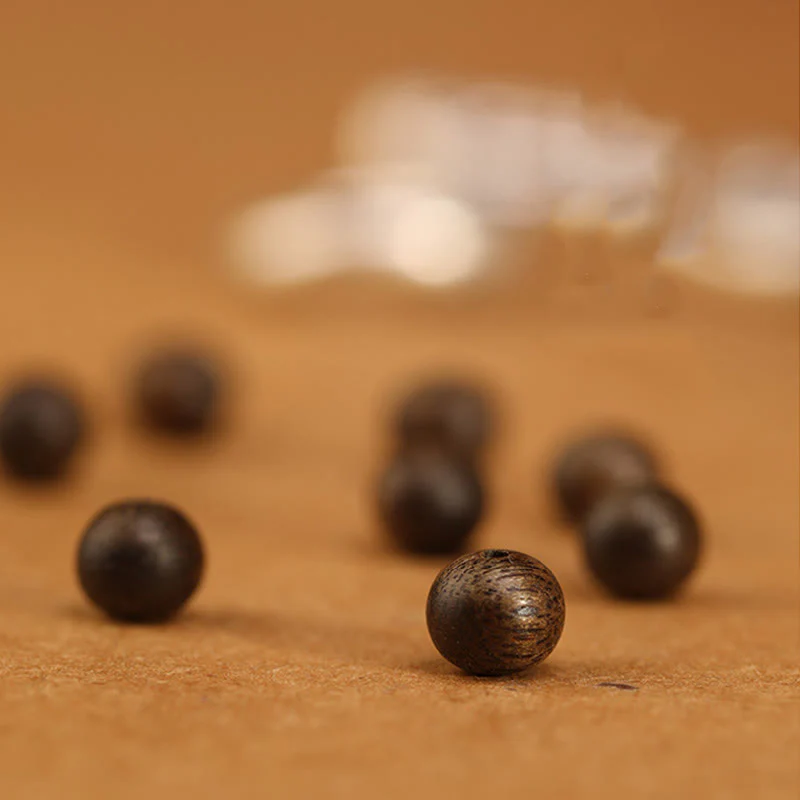 999 Sterling Silver Snake-themed Round Agarwood Protection Necklace Pendant