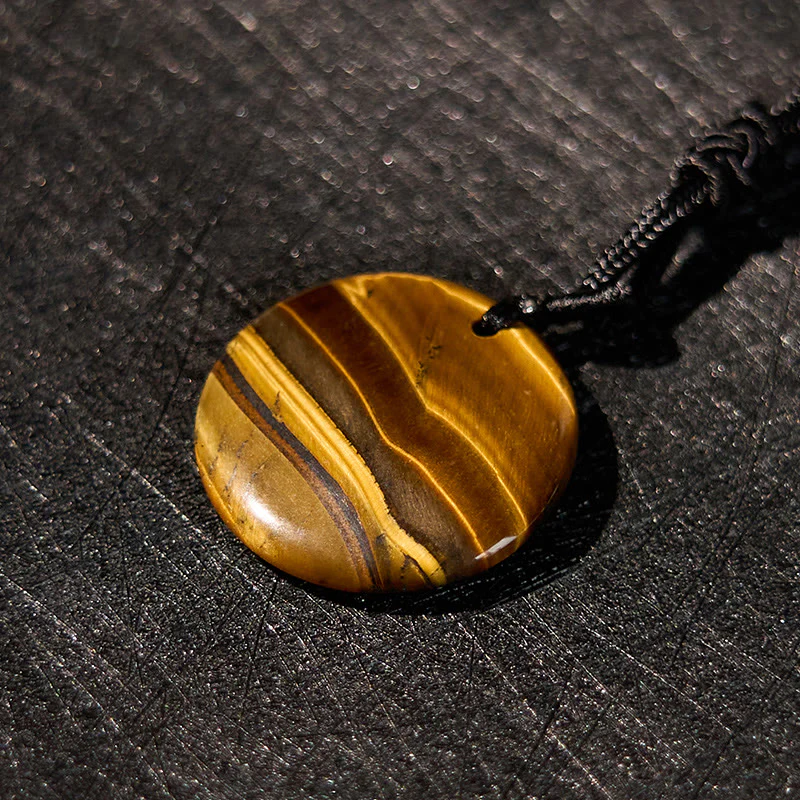 Various Crystal Amethyst Tiger Eye Green Aventurine Yin Yang Spiritual Necklace Pendant