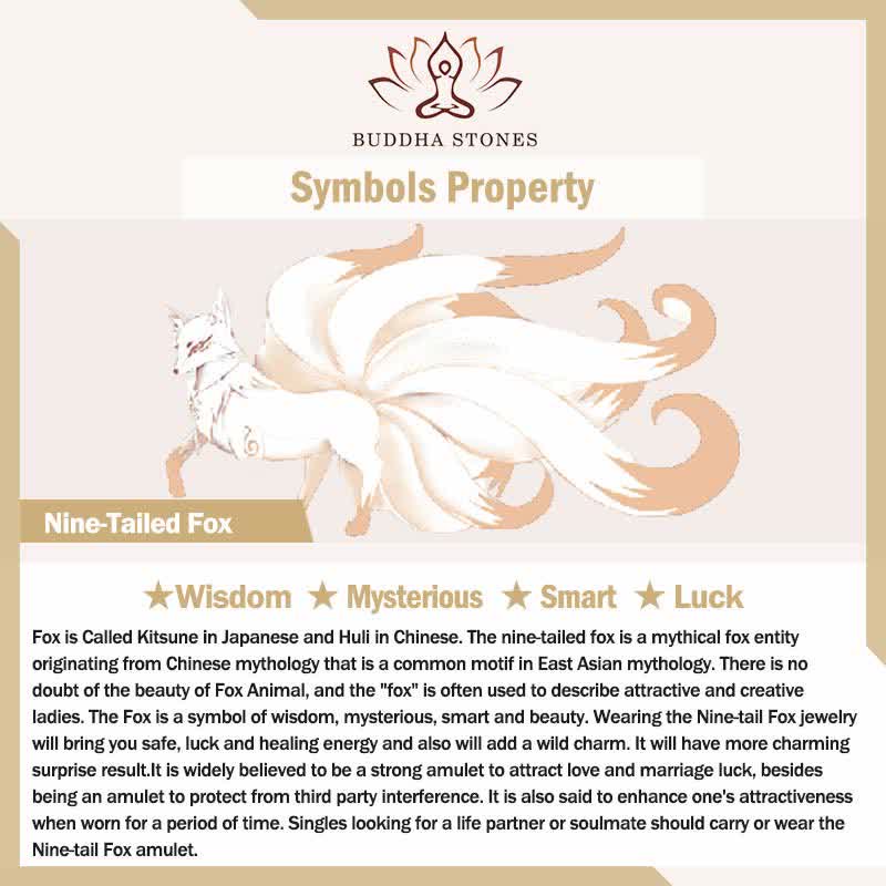 Cyan Jade Nine-Tailed Fox Luck Necklace Pendant