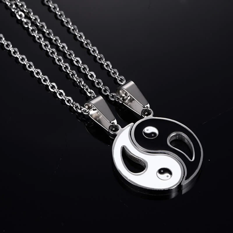2pcs Yin Yang Pendant Couple Necklaces