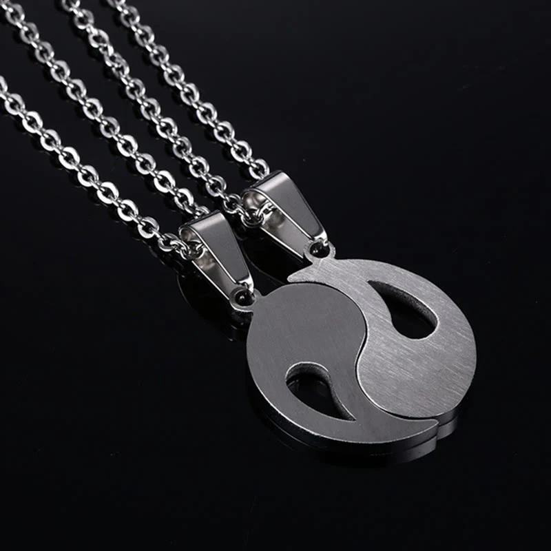 2pcs Yin Yang Pendant Couple Necklaces