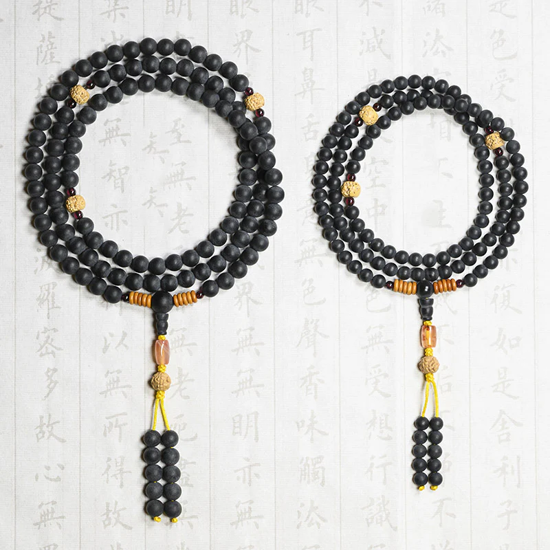 Tibetan Mala Cypress Bodhi Seed Red Agate Healing Bracelet