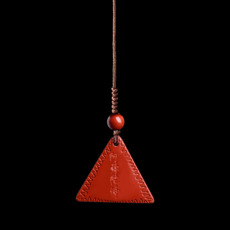 Cinnabar Amitabha Calming Necklace Pendant