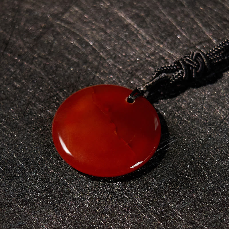 Swastika Lotus Pattern Natural Various Crystal Black Obsidian Purification Necklace Pendant