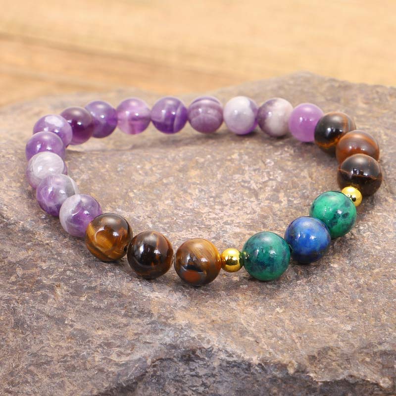 Tibetan Amethyst Purifying Bracelet Mala Set